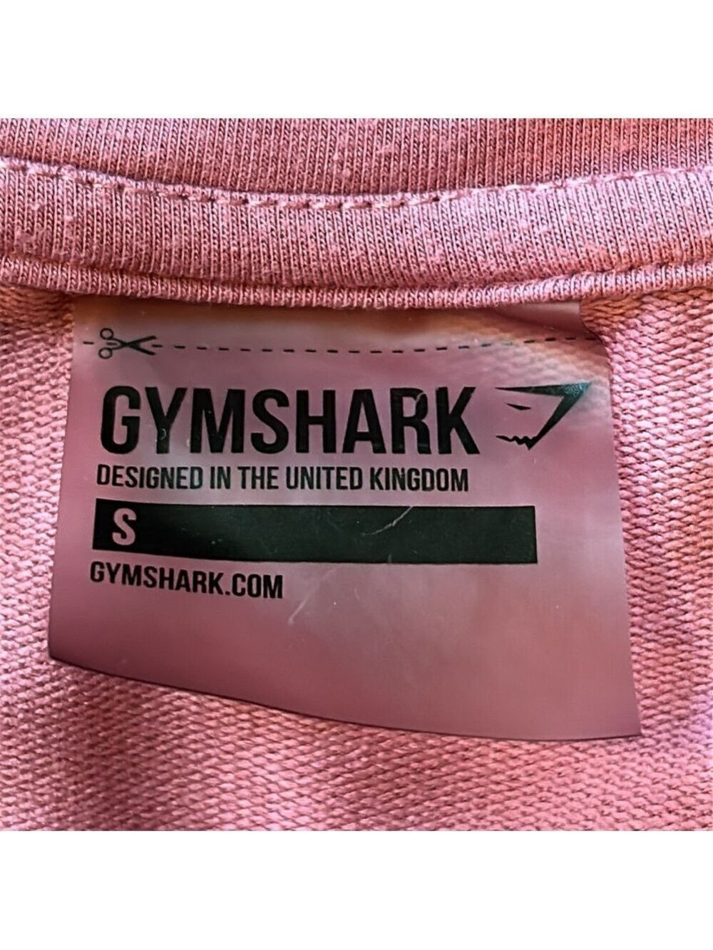 Gymshark V-Neck Short Sleeve Raw Hem Cinch Back Crop Fitness Top Size Small - Picture 5 of 8